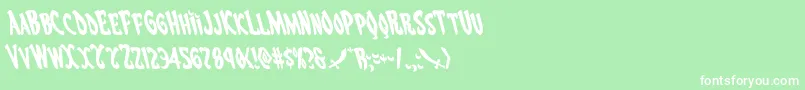 Eskindarleft Font – White Fonts on Green Background