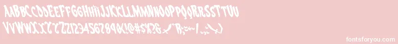 Eskindarleft-Schriftart – Weiße Schriften auf rosa Hintergrund
