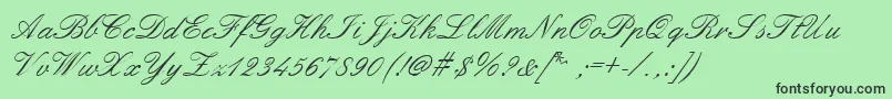 Embellish Font – Black Fonts on Green Background