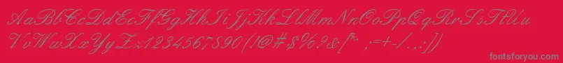 Embellish Font – Gray Fonts on Red Background