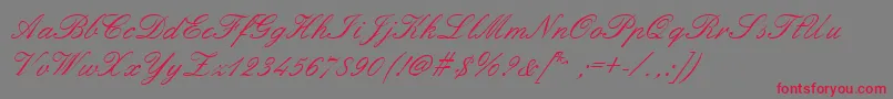 Embellish Font – Red Fonts on Gray Background