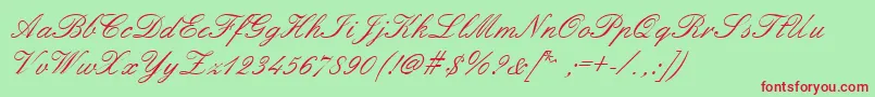 Embellish Font – Red Fonts on Green Background