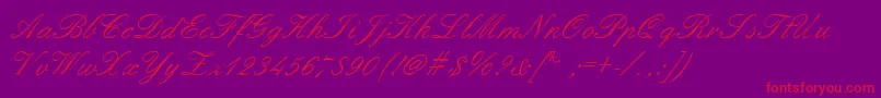 Шрифт Embellish – красные шрифты на фиолетовом фоне
