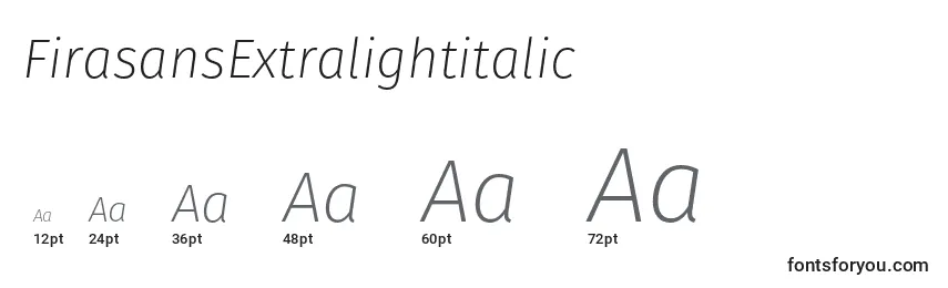 FirasansExtralightitalic Font Sizes