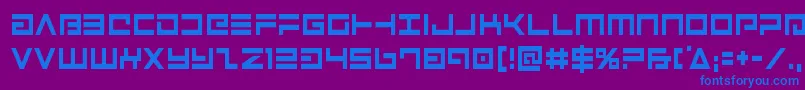 Avengercond Font – Blue Fonts on Purple Background