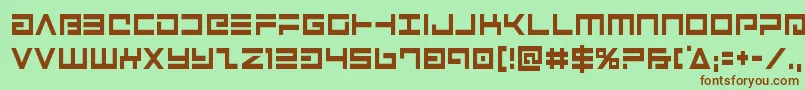 Avengercond Font – Brown Fonts on Green Background