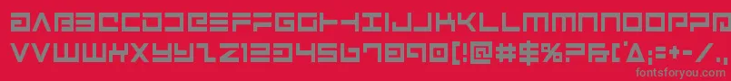 Avengercond-Schriftart – Graue Schriften auf rotem Hintergrund