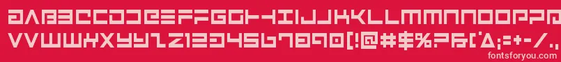 Avengercond Font – Pink Fonts on Red Background