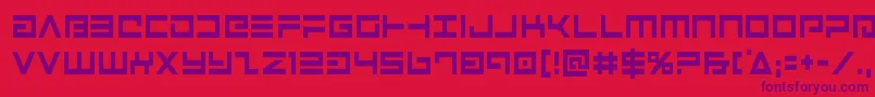 Avengercond Font – Purple Fonts on Red Background