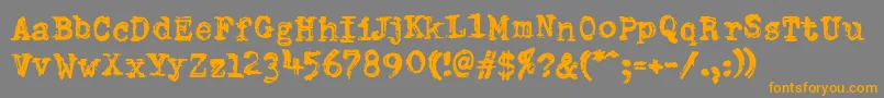 PfdumboldtypetwoDouble Font – Orange Fonts on Gray Background