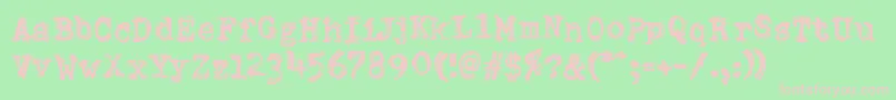 PfdumboldtypetwoDouble Font – Pink Fonts on Green Background