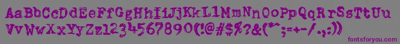 PfdumboldtypetwoDouble Font – Purple Fonts on Gray Background