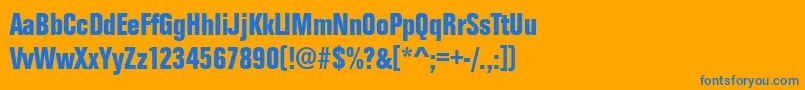 Folioteebolcon Font – Blue Fonts on Orange Background