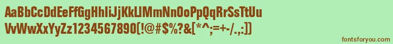 Folioteebolcon Font – Brown Fonts on Green Background