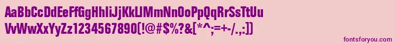 Folioteebolcon Font – Purple Fonts on Pink Background