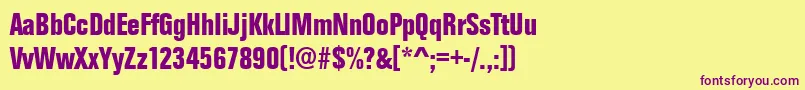 Folioteebolcon Font – Purple Fonts on Yellow Background