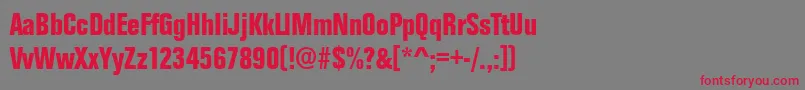 Folioteebolcon Font – Red Fonts on Gray Background