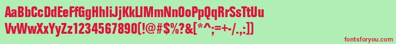 Folioteebolcon Font – Red Fonts on Green Background