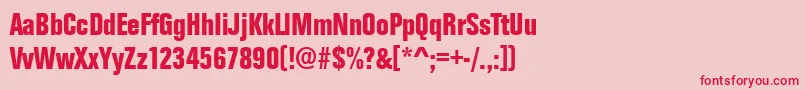 Folioteebolcon Font – Red Fonts on Pink Background