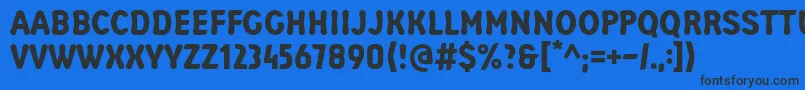 TeodebasicRegular Font – Black Fonts on Blue Background