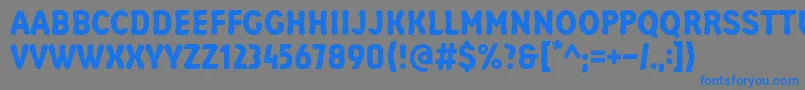 TeodebasicRegular Font – Blue Fonts on Gray Background