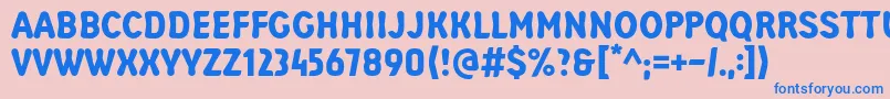 TeodebasicRegular Font – Blue Fonts on Pink Background