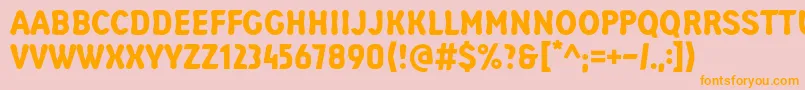 TeodebasicRegular Font – Orange Fonts on Pink Background