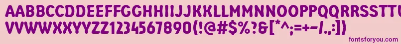 TeodebasicRegular Font – Purple Fonts on Pink Background