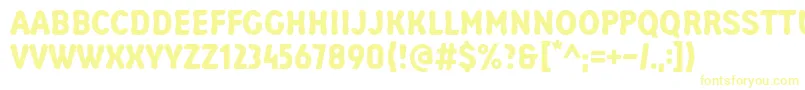 TeodebasicRegular Font – Yellow Fonts on White Background