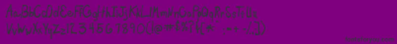 New Toy-Schriftart – Schwarze Schriften auf violettem Hintergrund