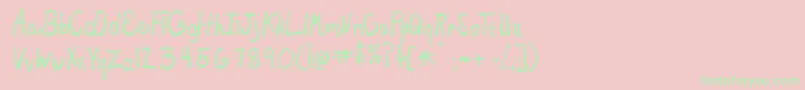 New Toy Font – Green Fonts on Pink Background