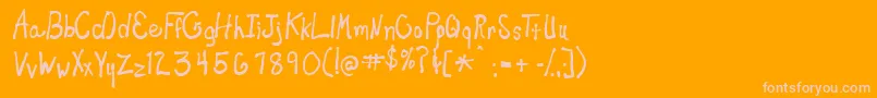 New Toy Font – Pink Fonts on Orange Background