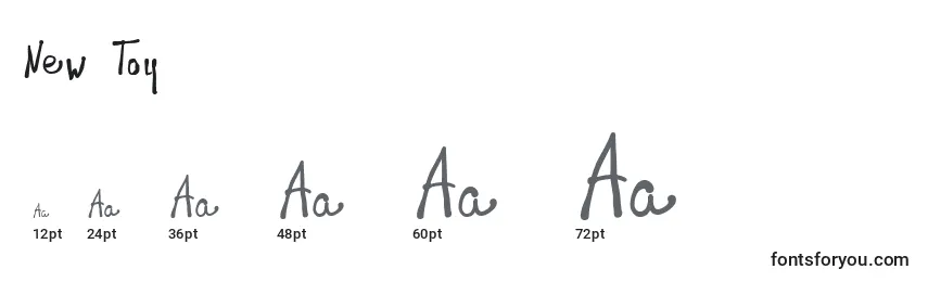 New Toy Font Sizes