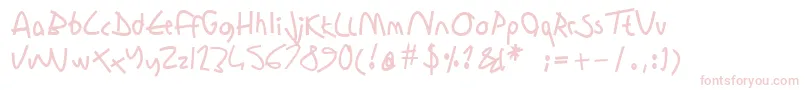 Sharonlipshutzhandwritingbold-fontti – vaaleanpunaiset fontit
