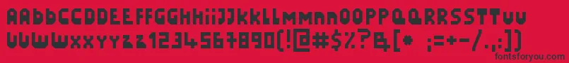 LazySunday Font – Black Fonts on Red Background