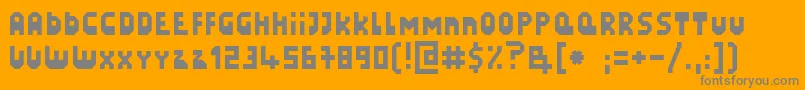 LazySunday Font – Gray Fonts on Orange Background