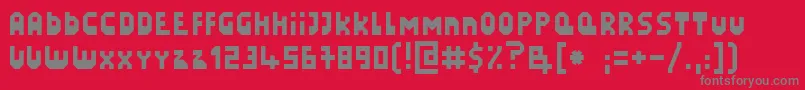 LazySunday Font – Gray Fonts on Red Background