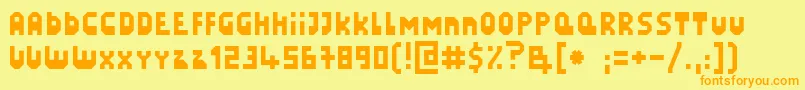 Police LazySunday – polices orange sur fond jaune