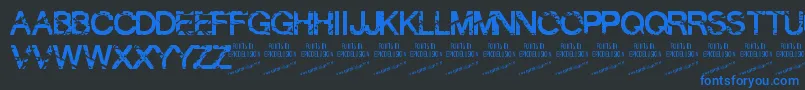 LastYearsYouthDemo Font – Blue Fonts on Black Background