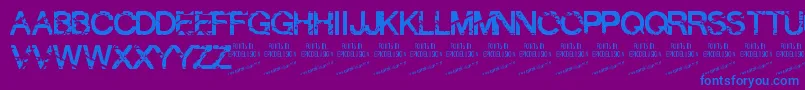 LastYearsYouthDemo Font – Blue Fonts on Purple Background
