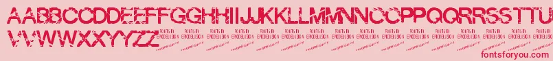 LastYearsYouthDemo Font – Red Fonts on Pink Background