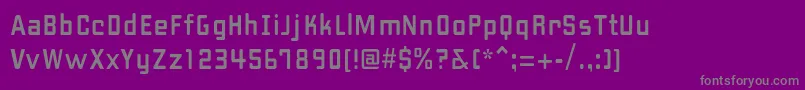 フォントPfhipsterRegular – 紫の背景に灰色の文字