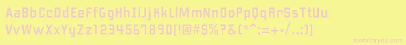 PfhipsterRegular Font – Pink Fonts on Yellow Background