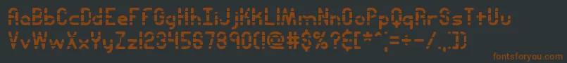 Шрифт EntangledLayerABrk – коричневые шрифты на чёрном фоне