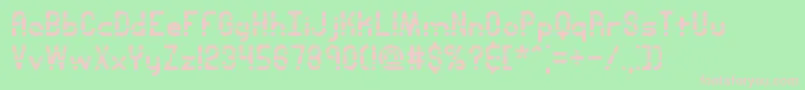 EntangledLayerABrk Font – Pink Fonts on Green Background