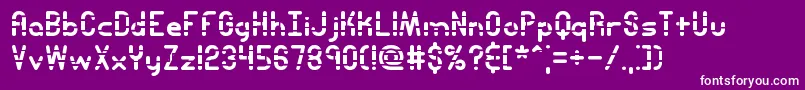 EntangledLayerABrk Font – White Fonts on Purple Background