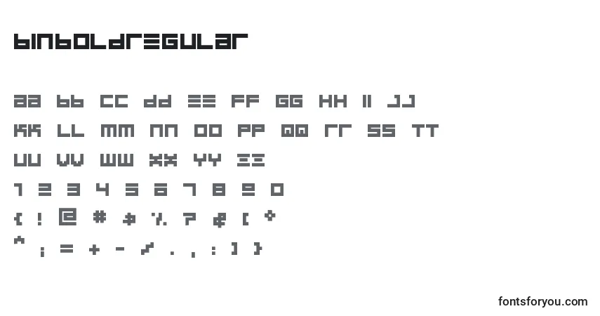 Schriftart BinboldRegular – Alphabet, Zahlen, spezielle Symbole
