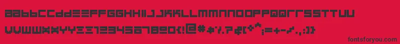 Czcionka BinboldRegular – czarne czcionki na czerwonym tle