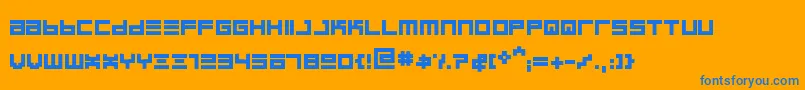BinboldRegular Font – Blue Fonts on Orange Background