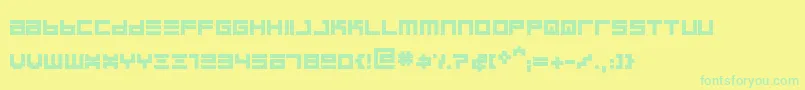 Fonte BinboldRegular – fontes verdes em um fundo amarelo